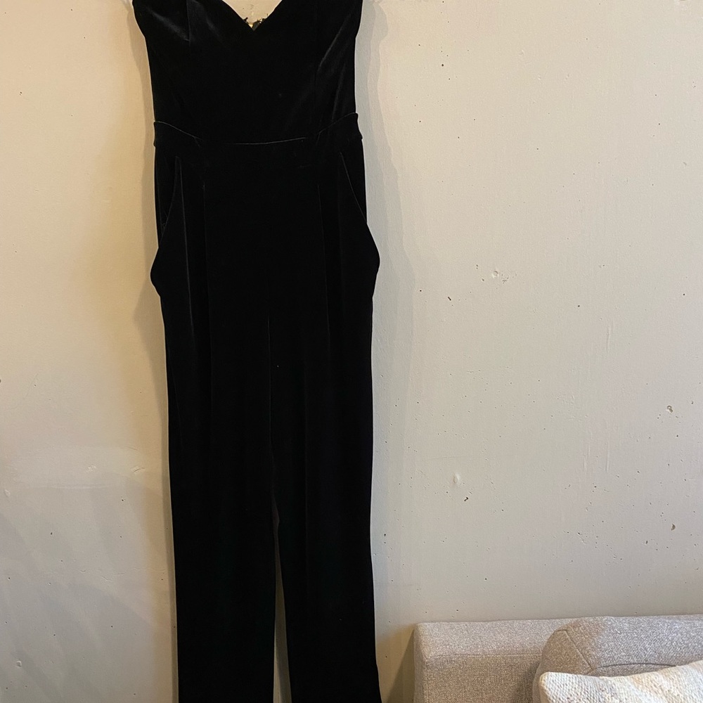 Velvet black jumpsuit